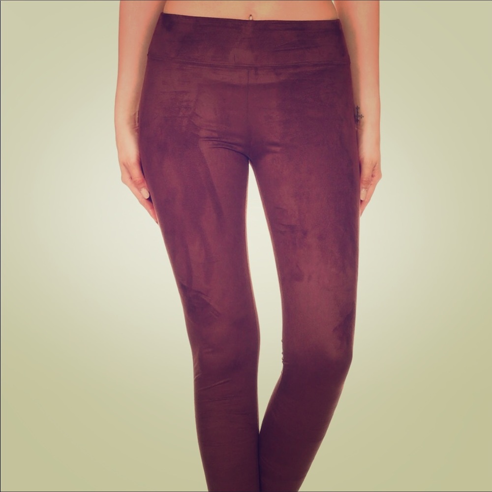 🔥HOT! FAUX SUEDE FULL LENGTH LEGGINGS-BROWN